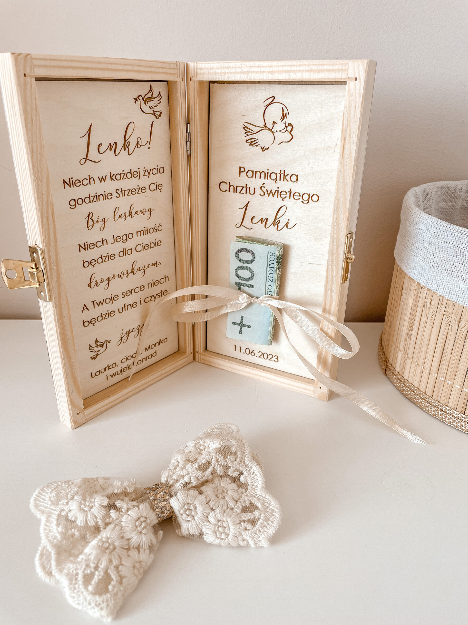 Pudełko z życzeniami na Chrzest Św. - obrazek 6