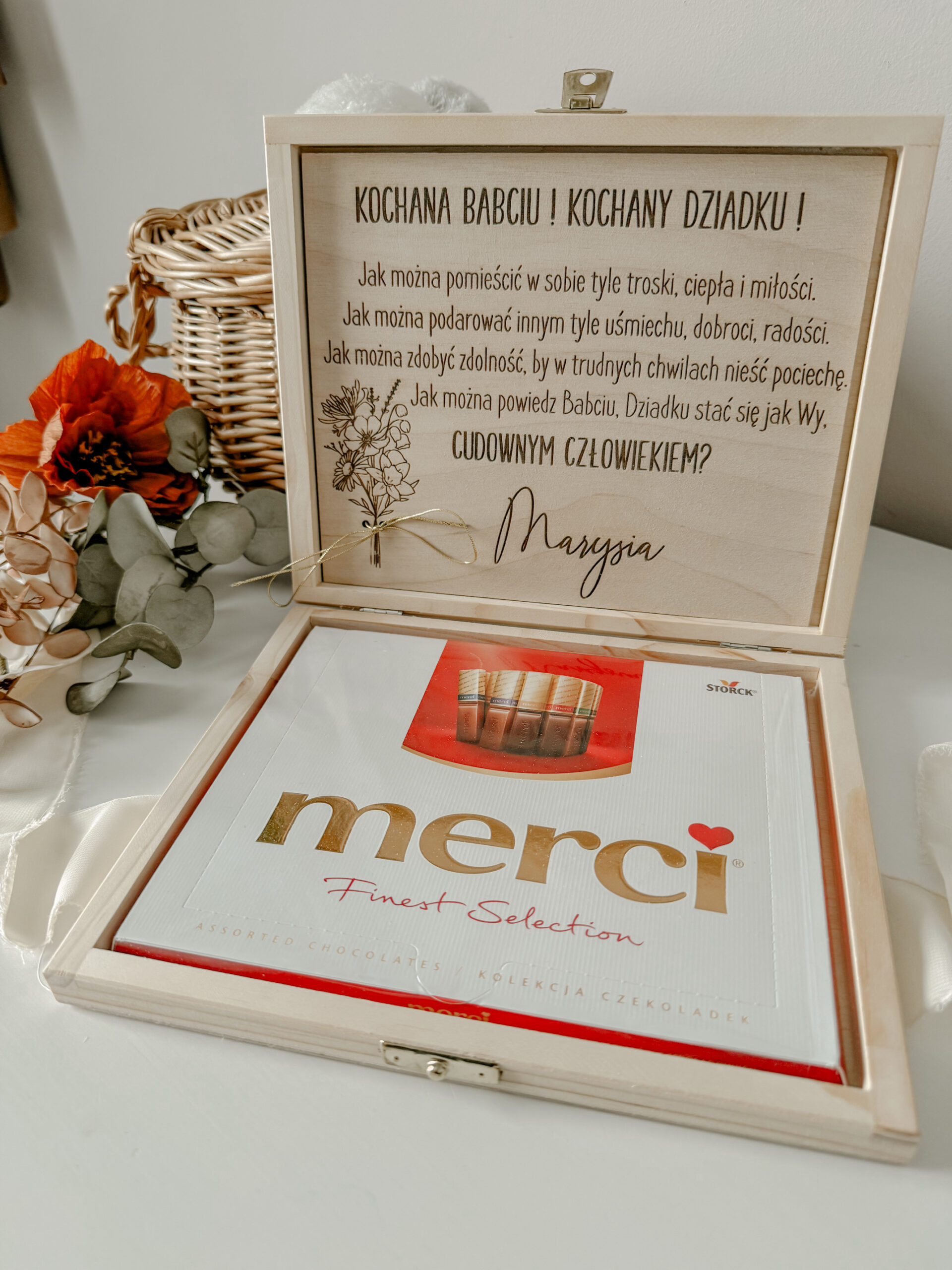 Pudełko na czekoladki dla Babci i Dziadka