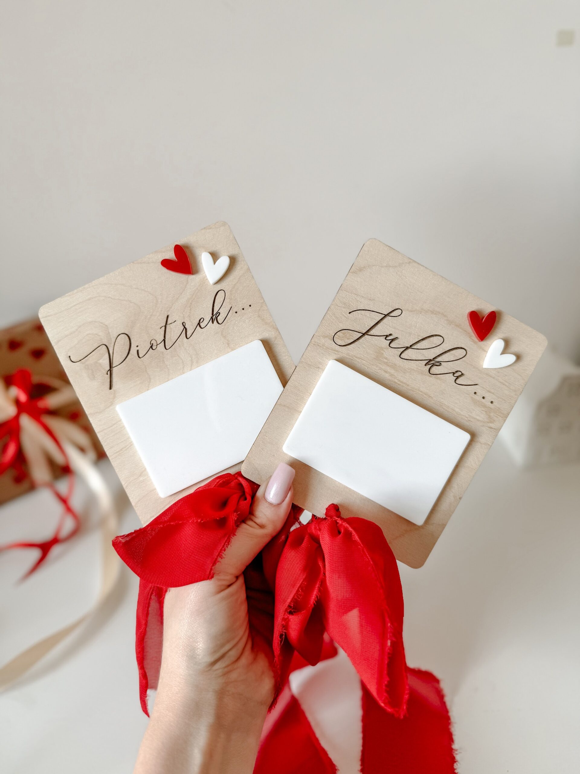 Tabliczka walentynkowa z własnym tekstem