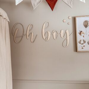 Napis na ścianę ”Oh Boy"