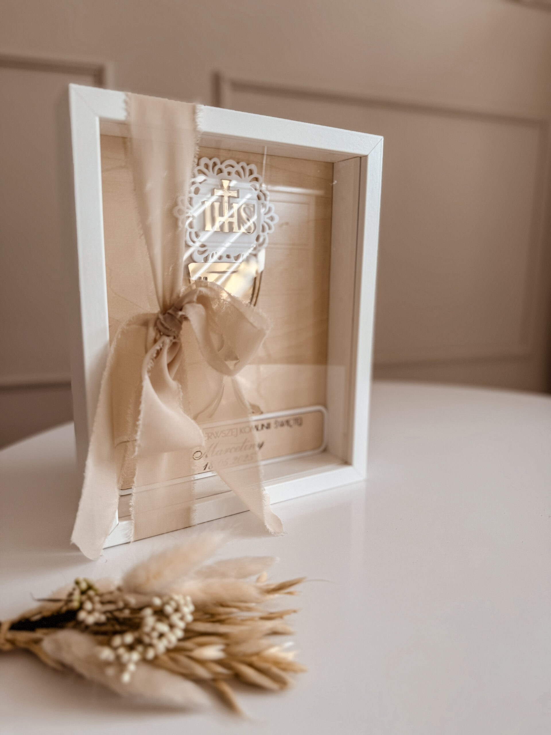 Pamiątka Komunii Świętej w ramce 3D wzór 1 - obrazek 4