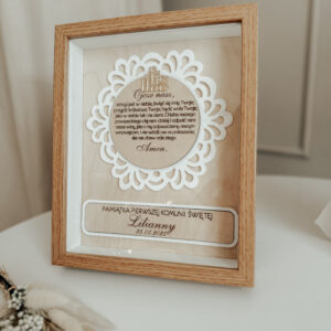 Pamiątka Komunii Świętej w ramce 3D wzór 2