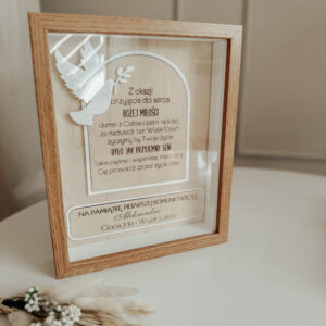 Pamiątka Komunii Świętej w ramce 3D wzór 4