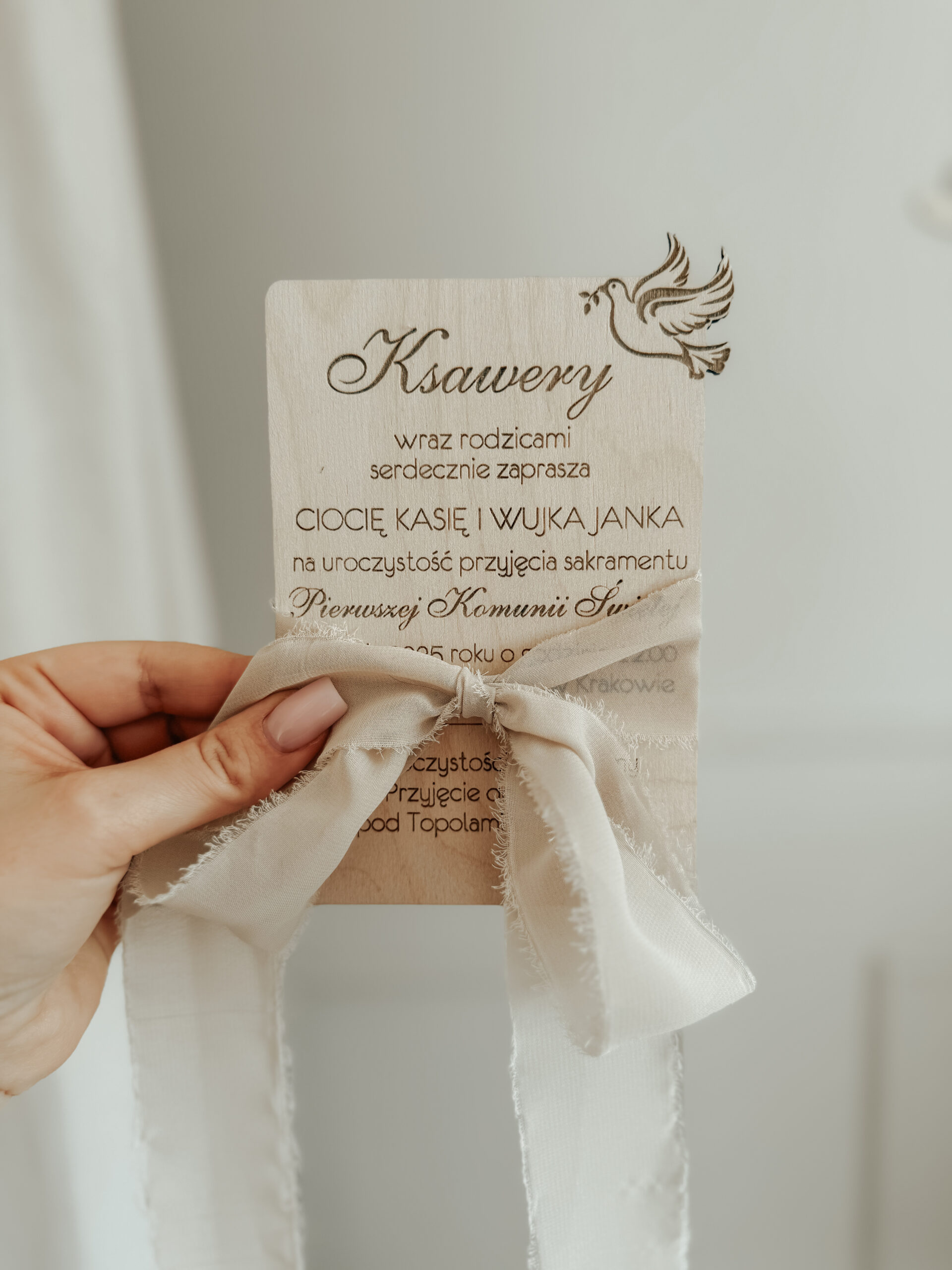 Zaproszenie Wzór 2 (Gołąbek grawer) - obrazek 2