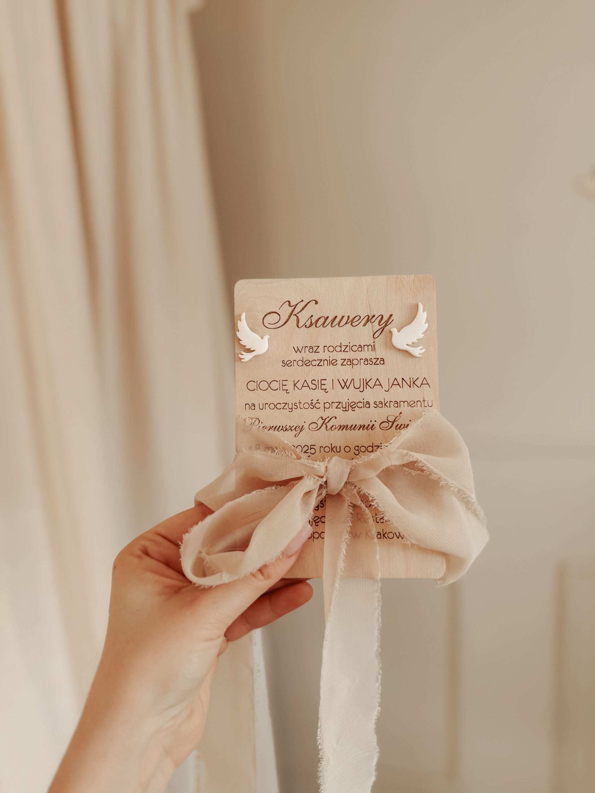 Zaproszenie Wzór 4 (gołąbki)