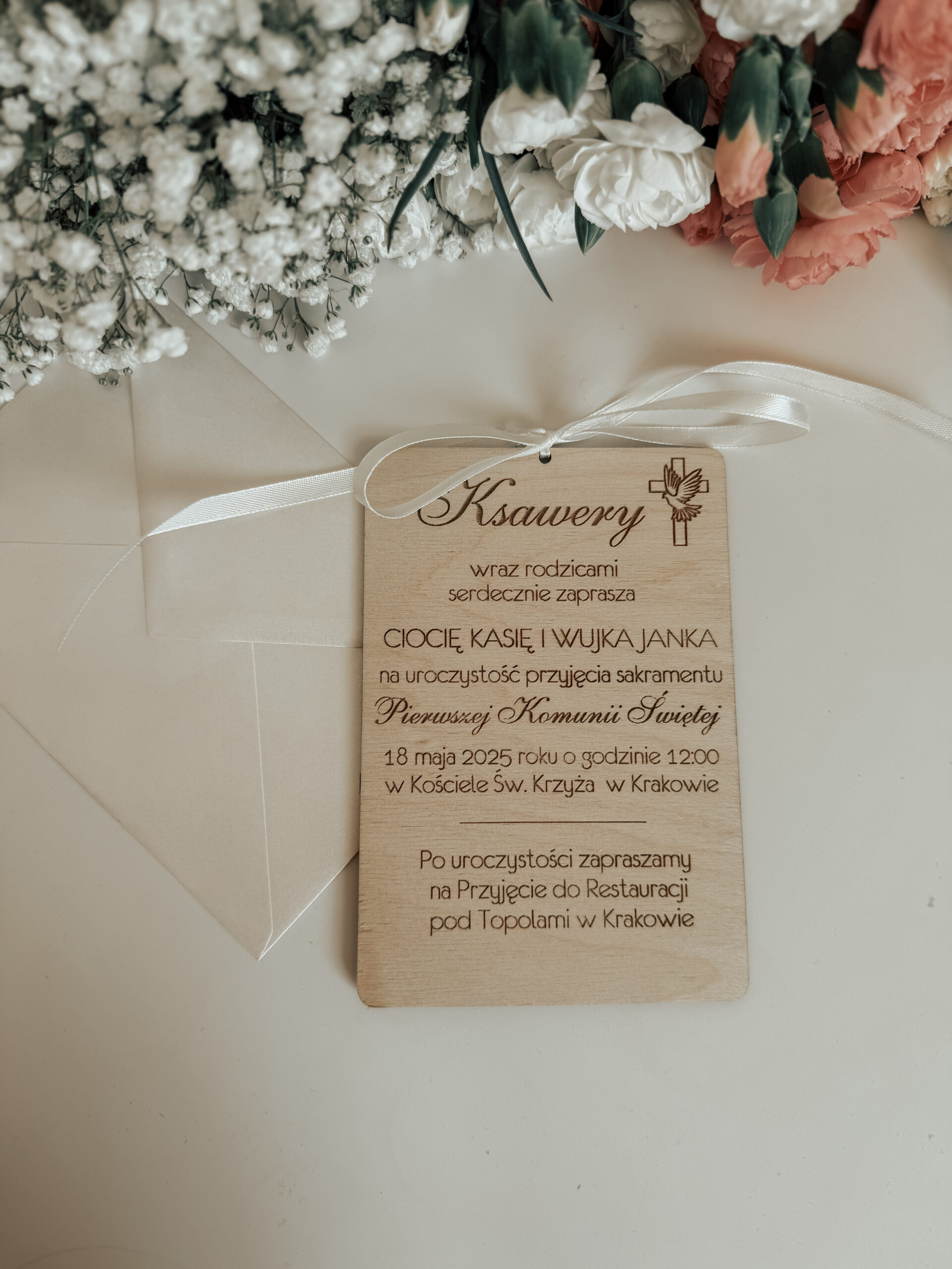 Zaproszenie Wzór 1 (Krzyż Grawer)