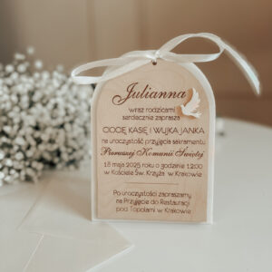 Zaproszenie Wzór 5 (Półokrągły gołąbek)