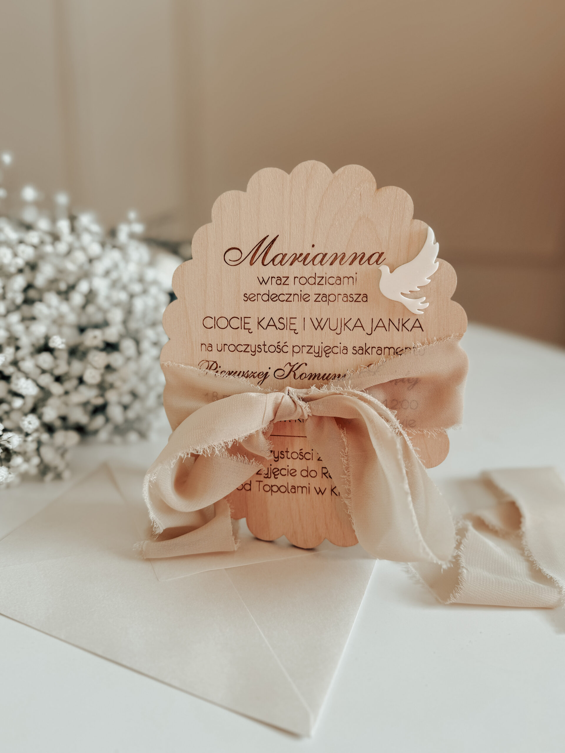 Zaproszenie Wzór 3 (z falbanką)