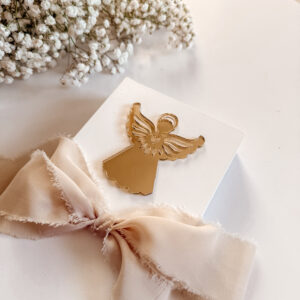 Pudełko prostokątne na Komunię Św. Wzór 9 (Aniołek złoty)