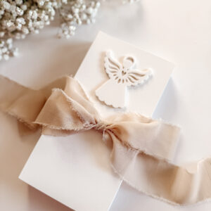 Pudełko prostokątne na Komunię Św. Wzór 8 (Aniołek biały)