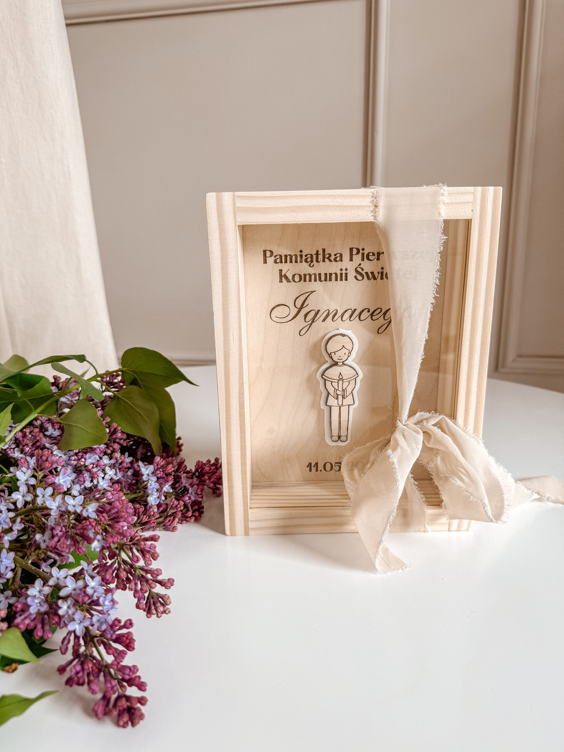 Skarbonka z okazji Komunii Świętej wzór Chłopczyk - obrazek 2