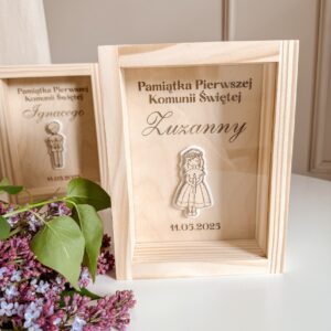 Skarbonka z okazji Komunii Świętej wzór Dziewczynka