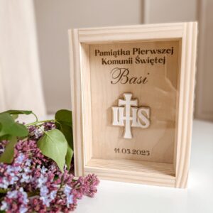 Skarbonka z okazji Komunii Świętej wzór IHS