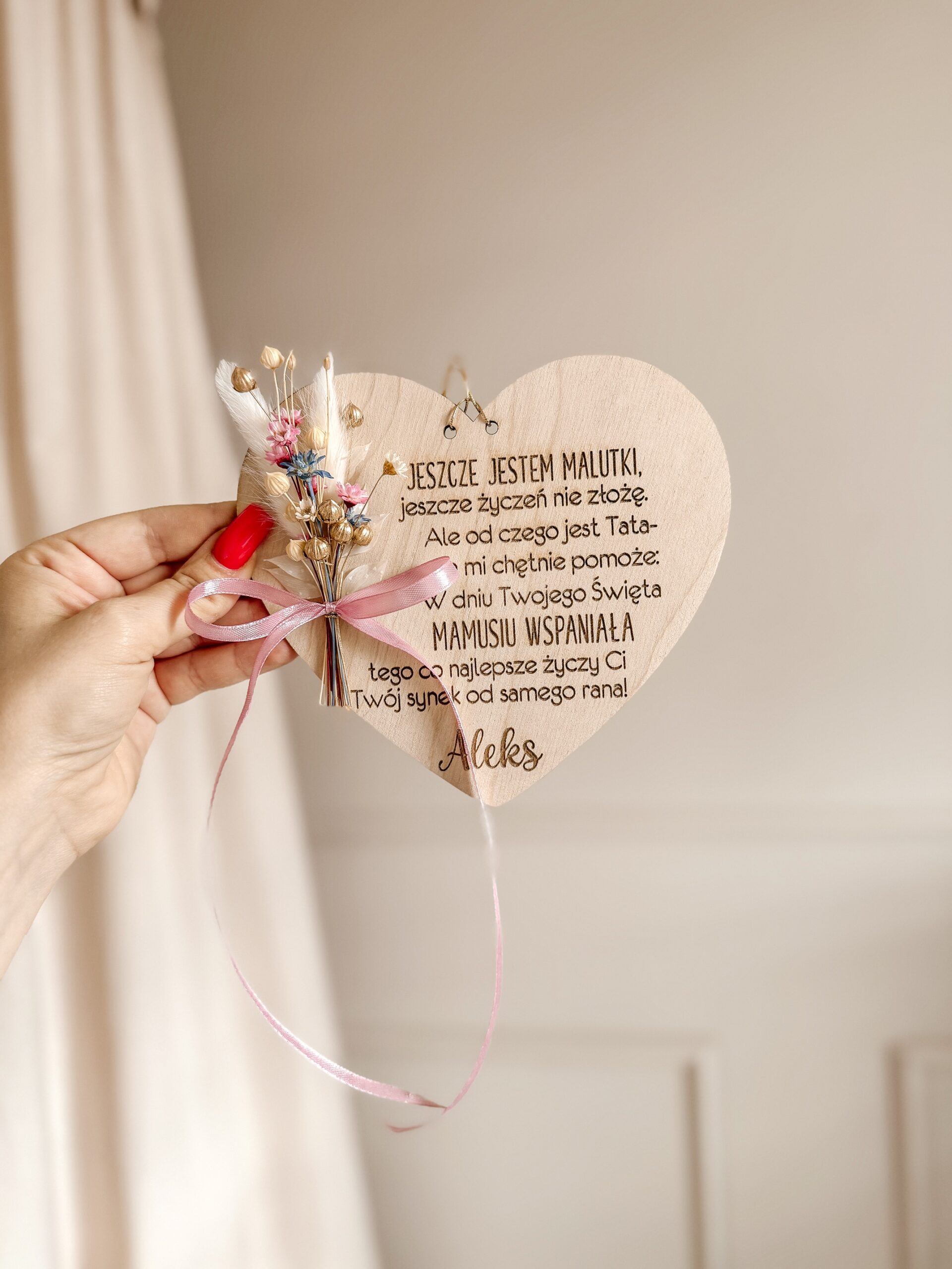 Tabliczka Dzień Mamy "Serce" - obrazek 3