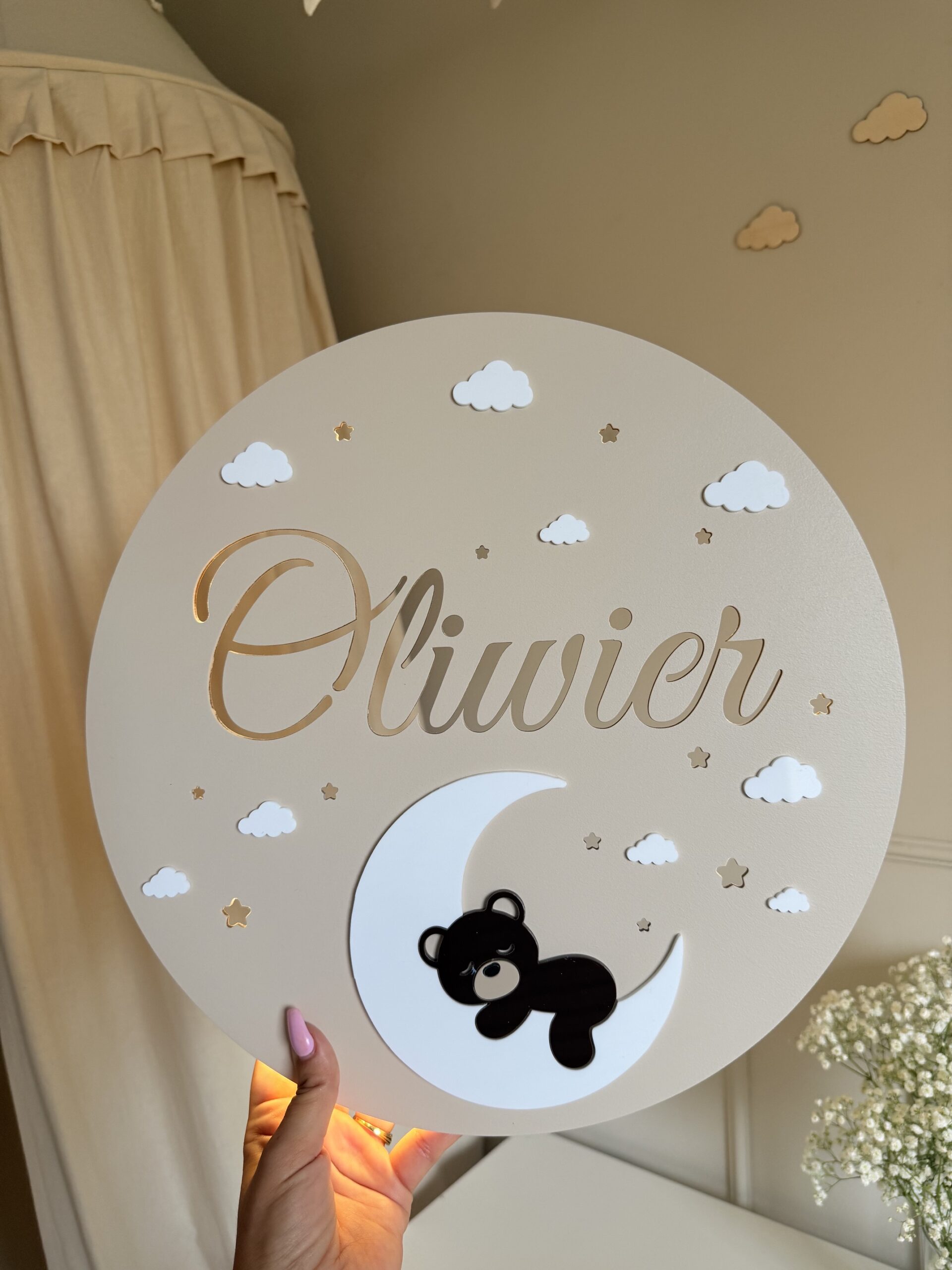 Personalizowana lampka Miś z imieniem dziecka
