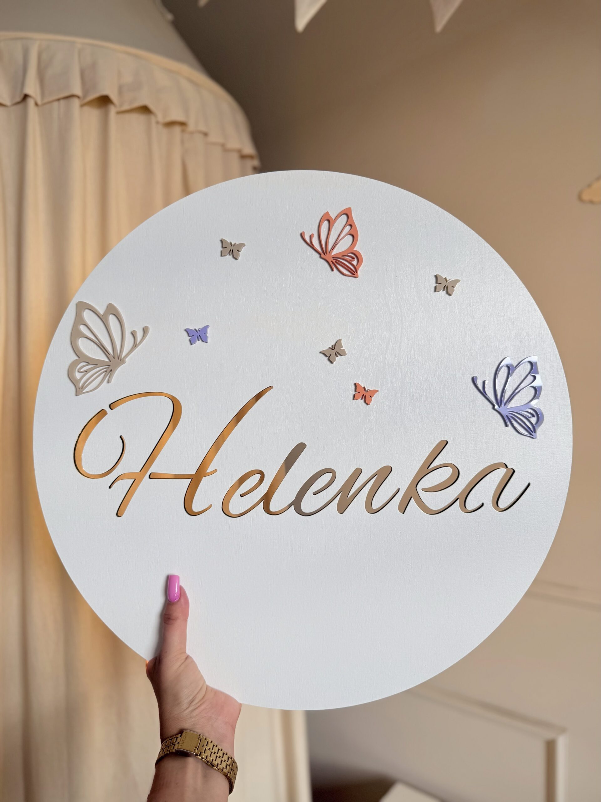 personalizowana lampka Motylki z imieniem