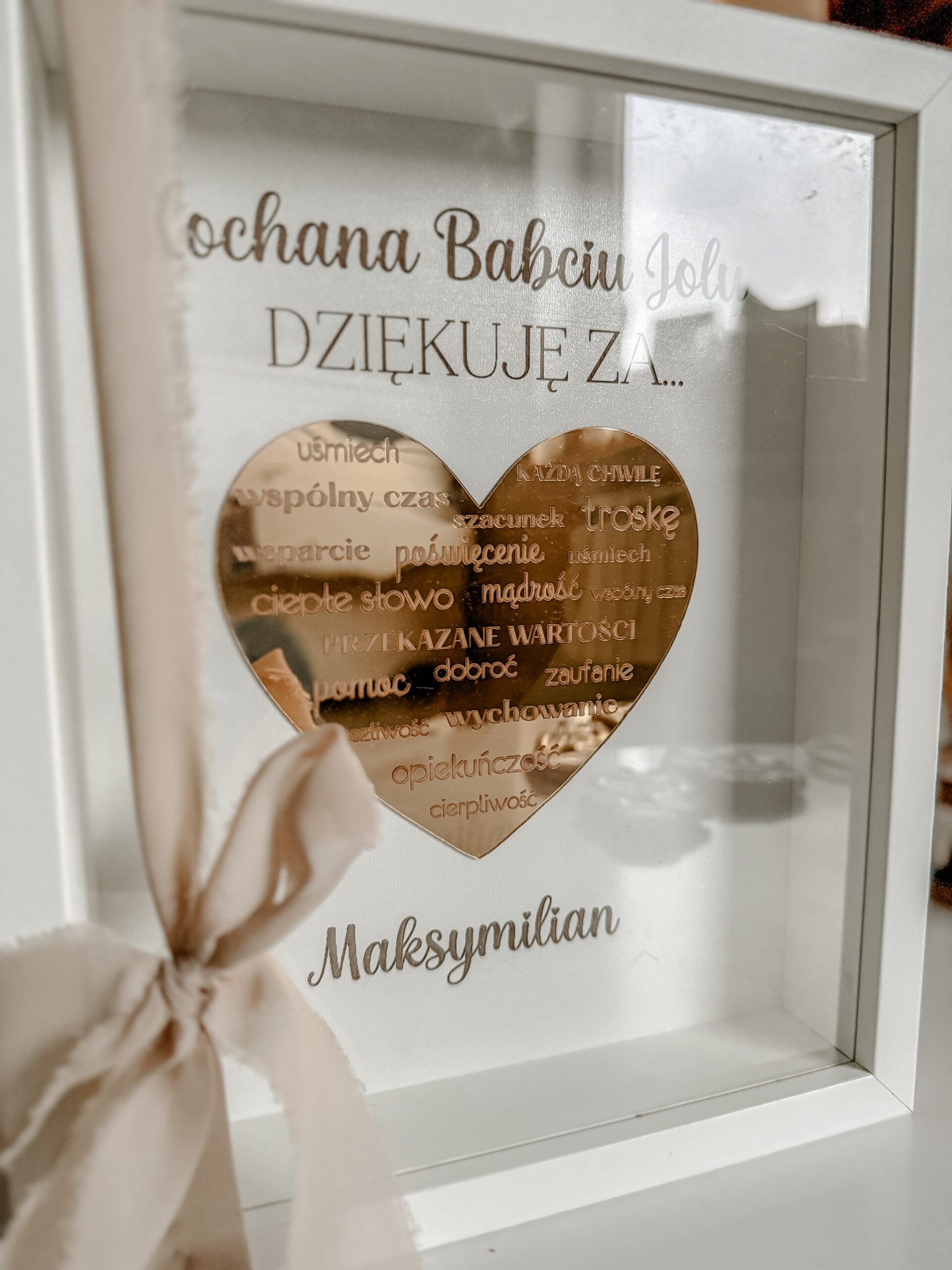 Ramka dla Dziadków "Złote Serce" - obrazek 2