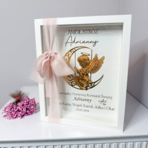 Pamiątka Komunii Świętej w ramce 3D wzór 4