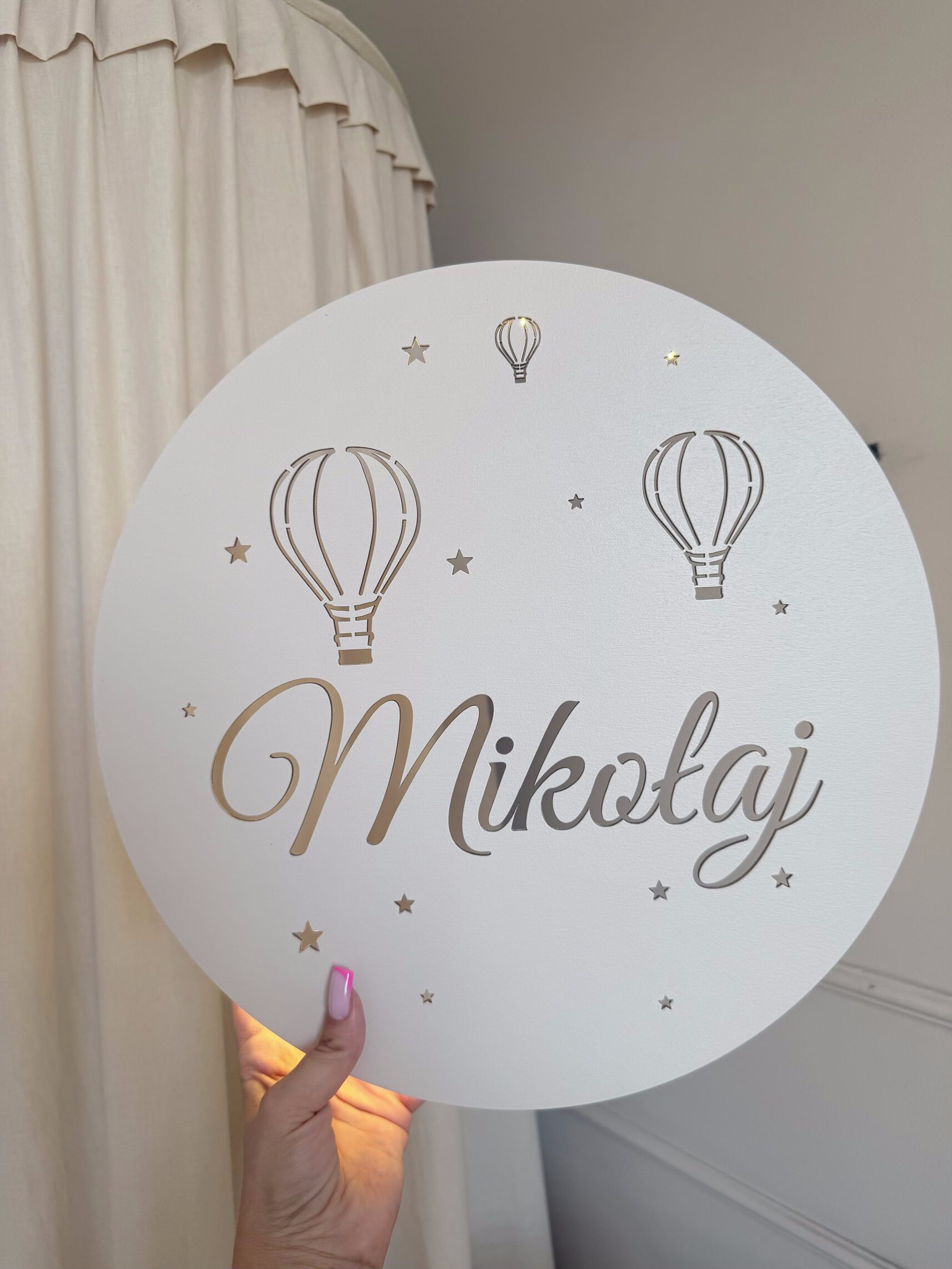 Lampka Mikołaj 37cm Baterie